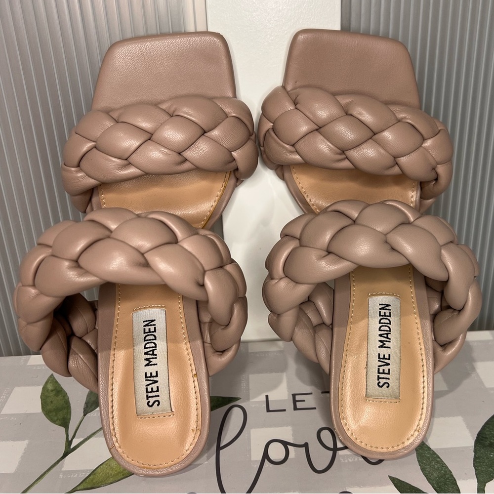 Steve Madden 2 braided strap heels size 6 - Picture 4 of 6